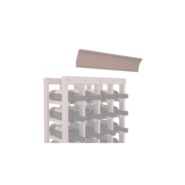 InstaCellar - Crown Molding by the foot in Grand Mahogany Greywash stained without WineSafe™ Satin Sealant