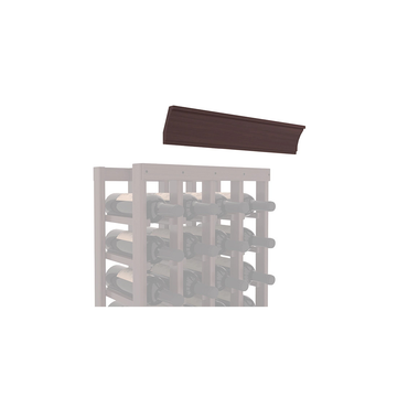 InstaCellar - Crown Molding by the foot in Premium Redwood Walnut stained with WineSafe™ Satin Sealant