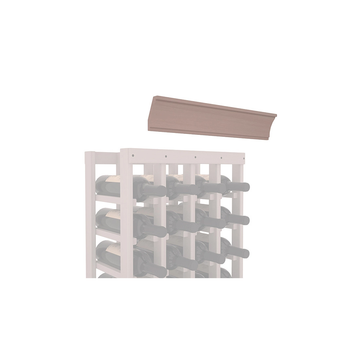 InstaCellar - Crown Molding by the foot in Premium Redwood Greywash stained without WineSafe™ Satin Sealant