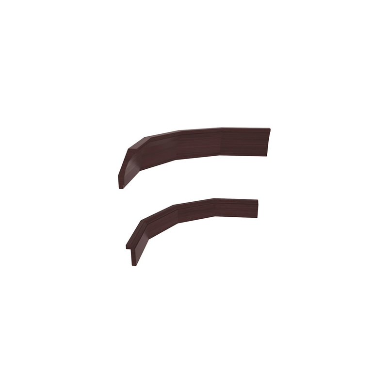 InstaCellar - Crown & Base Corner Molding in Grand Mahogany Walnut stained with WineSafe™ Satin Sealant