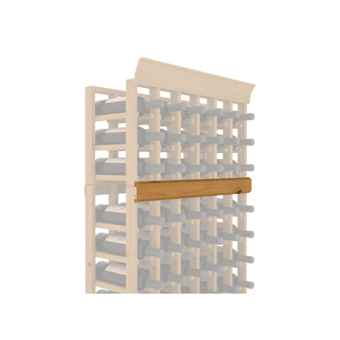 InstaCellar - Trim Corner Molding in Knotty Alder Oak stained without WineSafe™ Satin Sealant