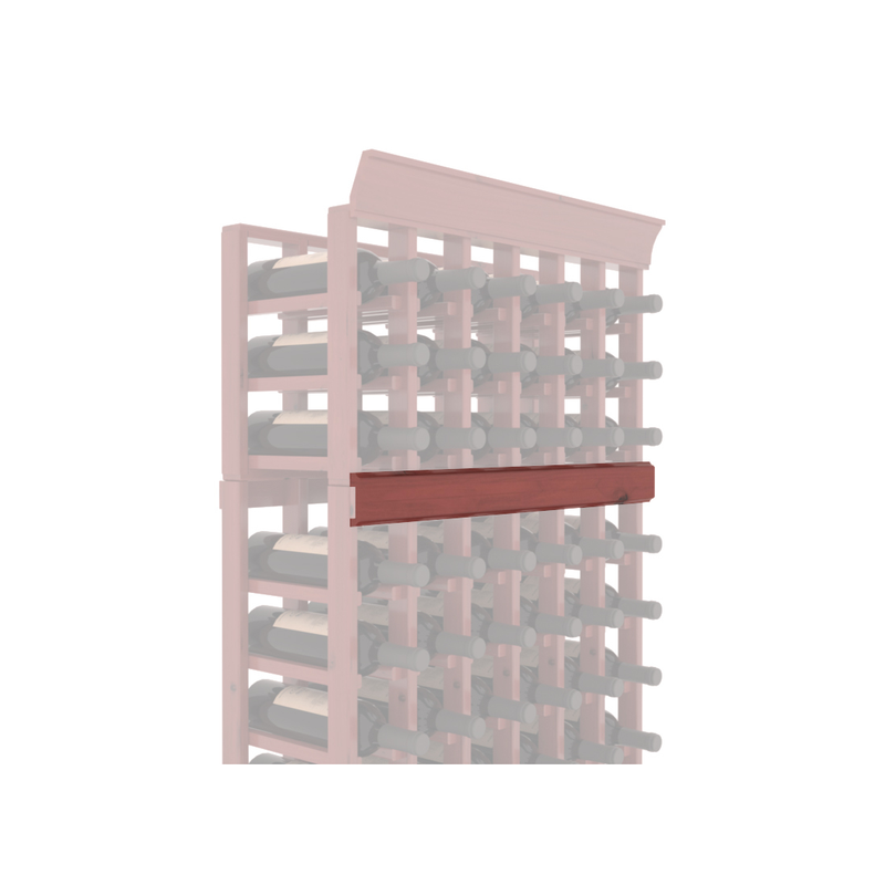 InstaCellar - Trim Corner Molding in Knotty Alder Cherry stained with WineSafe™ Satin Sealant