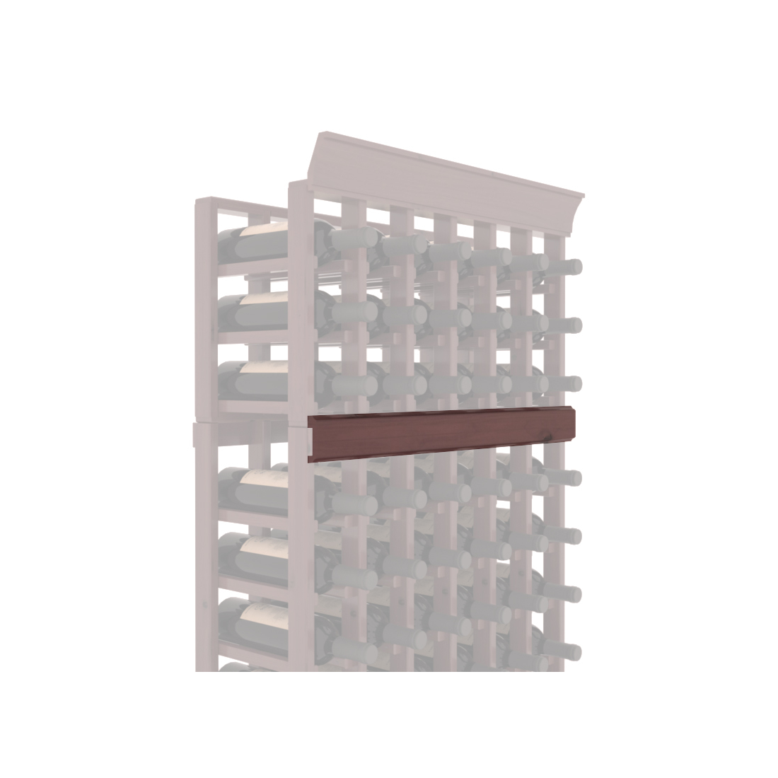 InstaCellar - Trim Corner Molding in Knotty Alder Walnut stained with WineSafe™ Satin Sealant