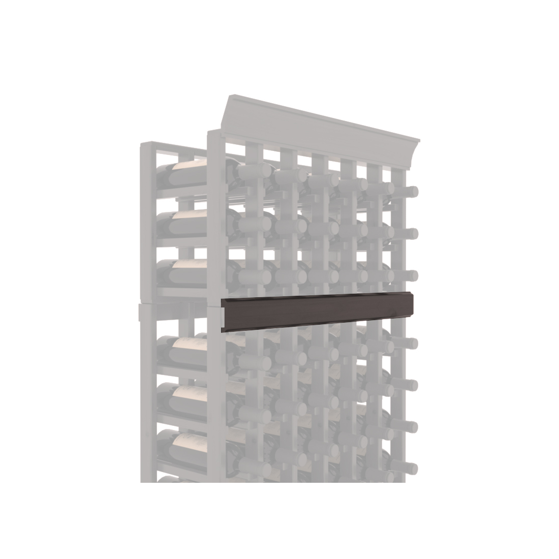 InstaCellar - Trim Corner Molding in Knotty Alder Black stained with WineSafe™ Satin Sealant