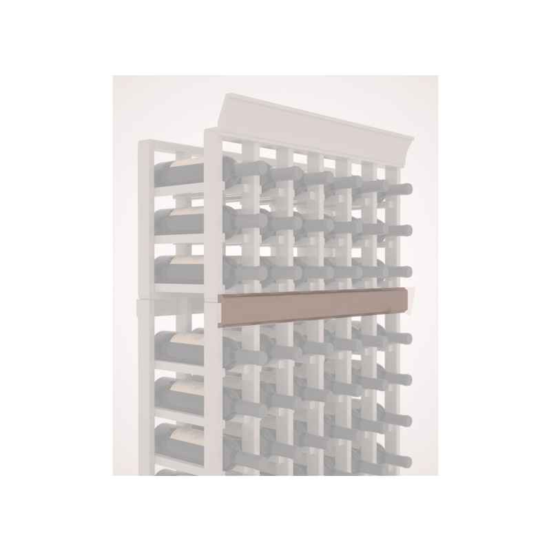 InstaCellar - Trim Corner Molding in Knotty Alder Greywash stained with WineSafe™ Satin Sealant