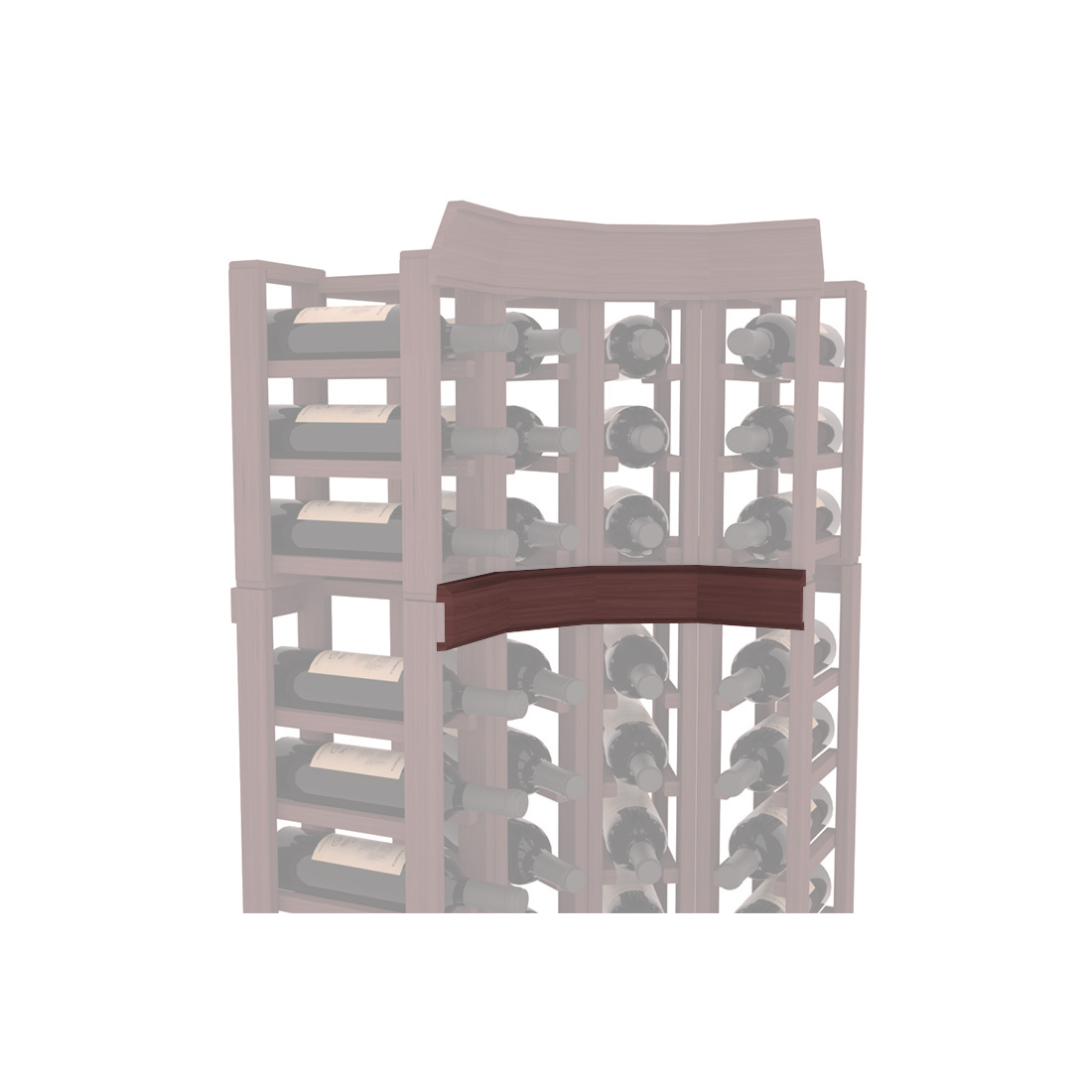 InstaCellar - Trim Corner Molding in Grand Mahogany Walnut stained without WineSafe™ Satin Sealant