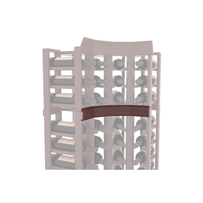 InstaCellar - Trim Corner Molding in Grand Mahogany Walnut stained with WineSafe™ Satin Sealant