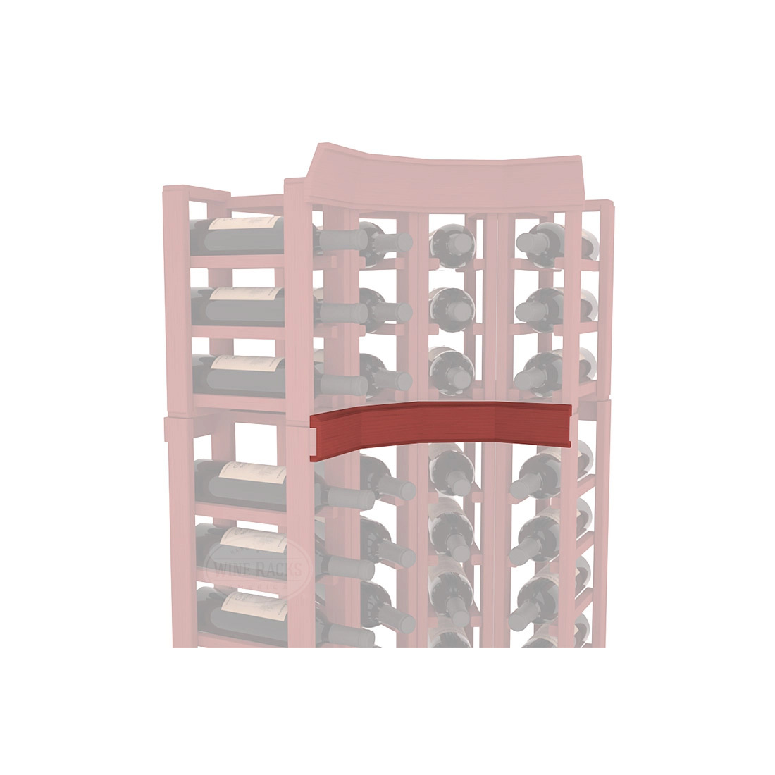 InstaCellar - Trim Corner Molding in Ponderosa Pine Cherry stained without WineSafe™ Satin Sealant