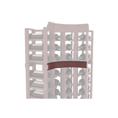 InstaCellar - Trim Corner Molding in Ponderosa Pine Walnut stained with WineSafe™ Satin Sealant