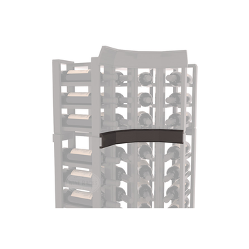 InstaCellar - Trim Corner Molding in Ponderosa Pine Black stained with WineSafe™ Satin Sealant