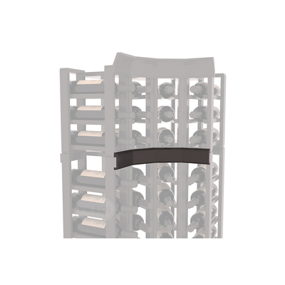 InstaCellar - Trim Corner Molding in Ponderosa Pine Black stained with WineSafe™ Satin Sealant