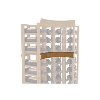 InstaCellar - Trim Corner Molding in Premium Redwood Oak stained with WineSafe™ Satin Sealant