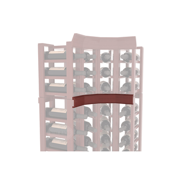 InstaCellar - Trim Corner Molding in Premium Redwood Cherry stained with WineSafe™ Satin Sealant