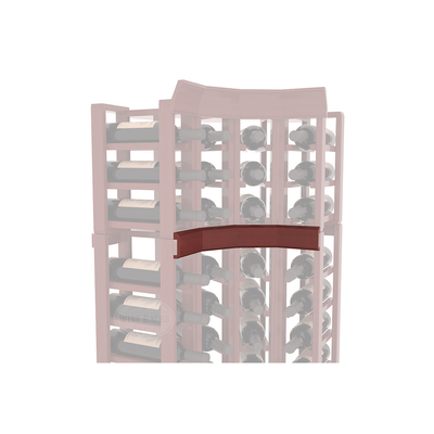 InstaCellar - Trim Corner Molding in Premium Redwood Cherry stained with WineSafe™ Satin Sealant