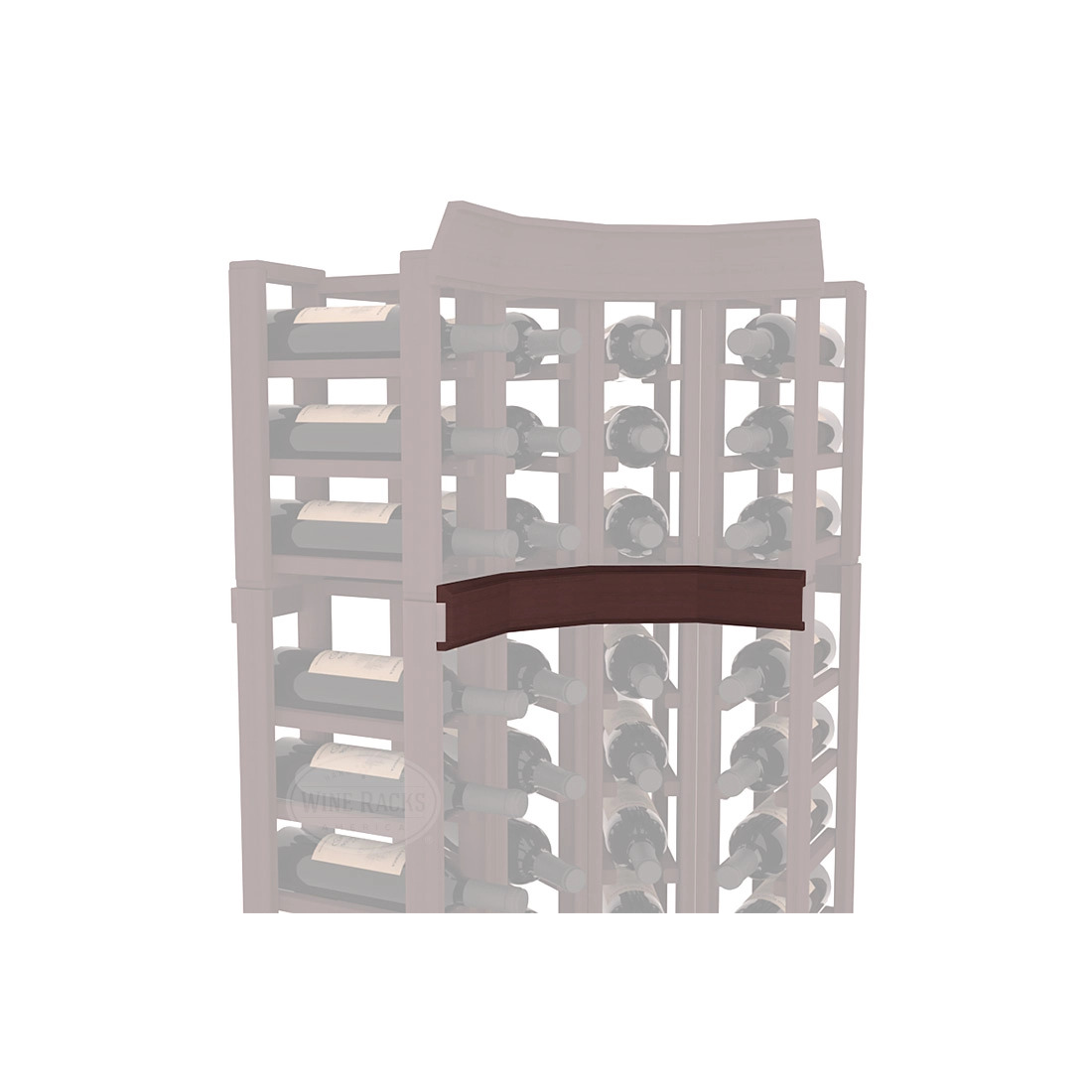 InstaCellar - Trim Corner Molding in Premium Redwood Walnut stained without WineSafe™ Satin Sealant