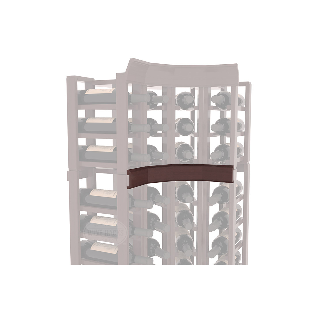 InstaCellar - Trim Corner Molding in Premium Redwood Walnut stained with WineSafe™ Satin Sealant