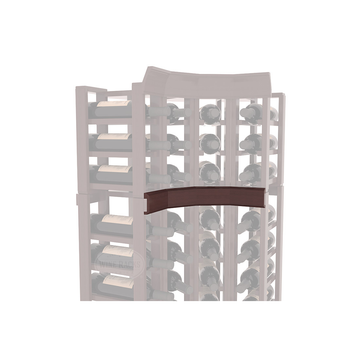 InstaCellar - Trim Corner Molding in Premium Redwood Walnut stained with WineSafe™ Satin Sealant