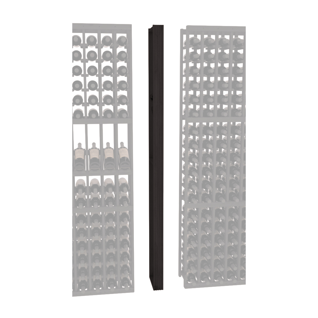 InstaCellar - Fluted Column Spacer in Knotty Alder Black stained without WineSafe™ Satin Sealant
