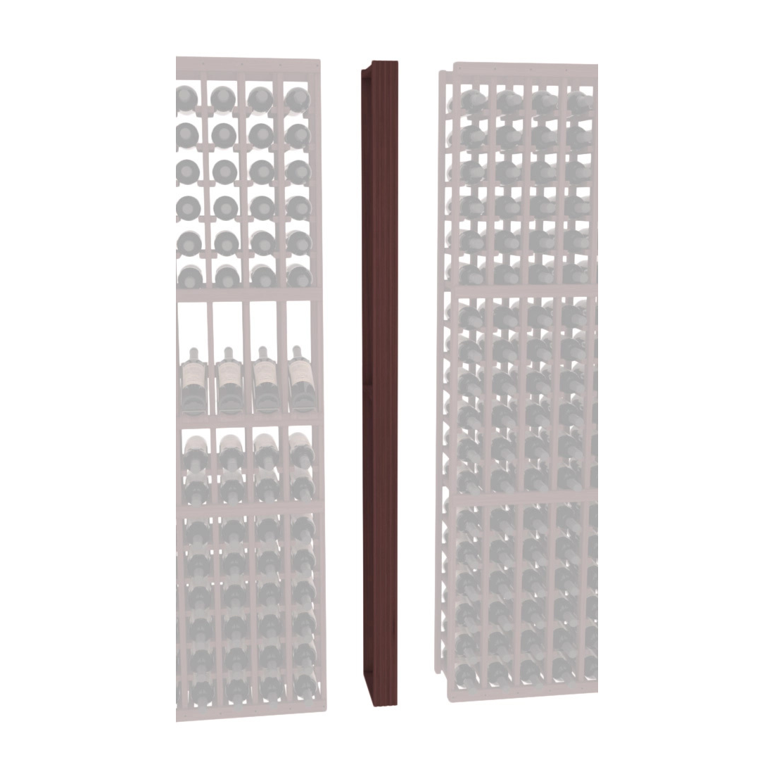 InstaCellar - Fluted Column Spacer in Grand Mahogany Walnut stained without WineSafe™ Satin Sealant