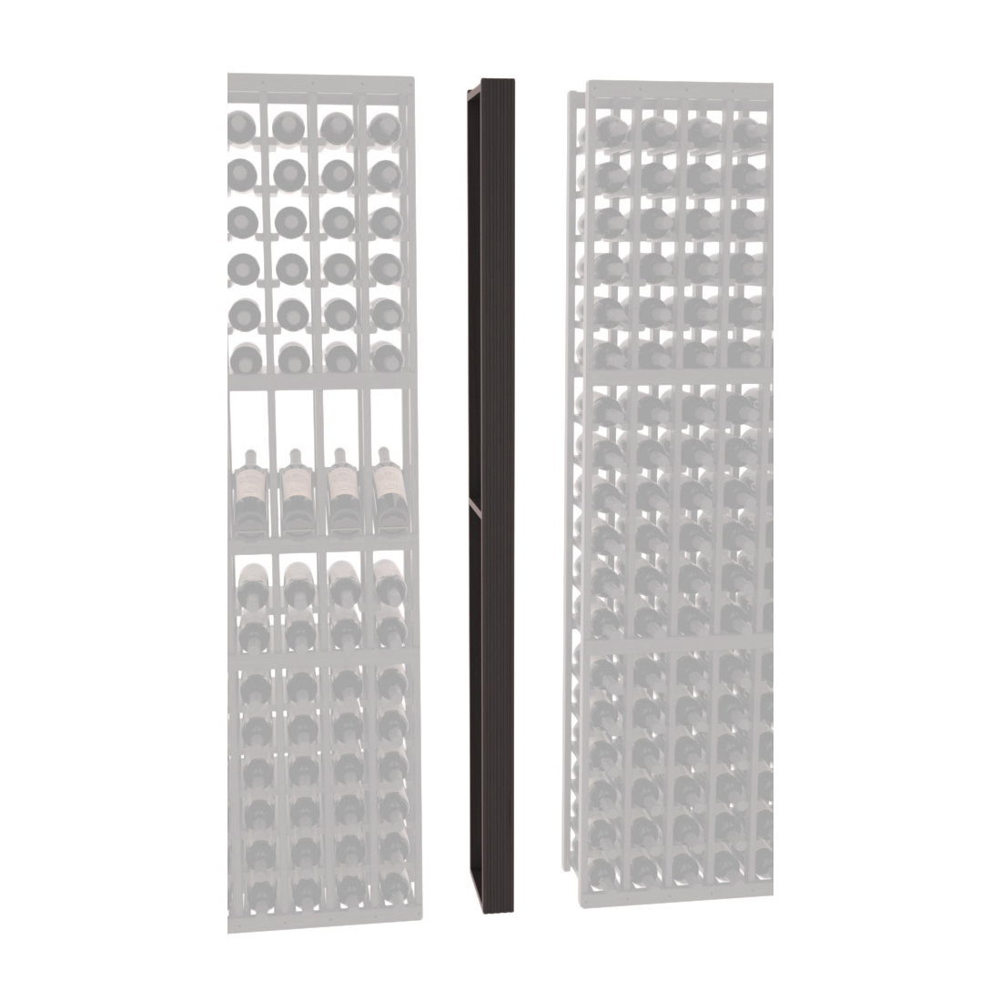 InstaCellar - Fluted Column Spacer in Grand Mahogany Black stained with WineSafe™ Satin Sealant