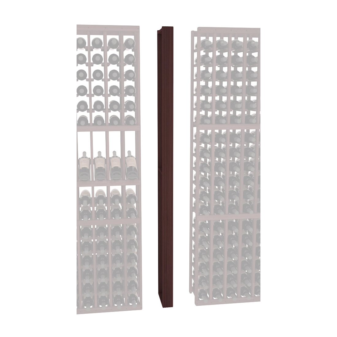 InstaCellar - Fluted Column Spacer in Premium Redwood Walnut stained without WineSafe™ Satin Sealant