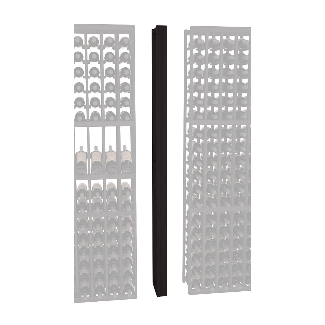 InstaCellar - Fluted Column Spacer in Premium Redwood Black stained without WineSafe™ Satin Sealant