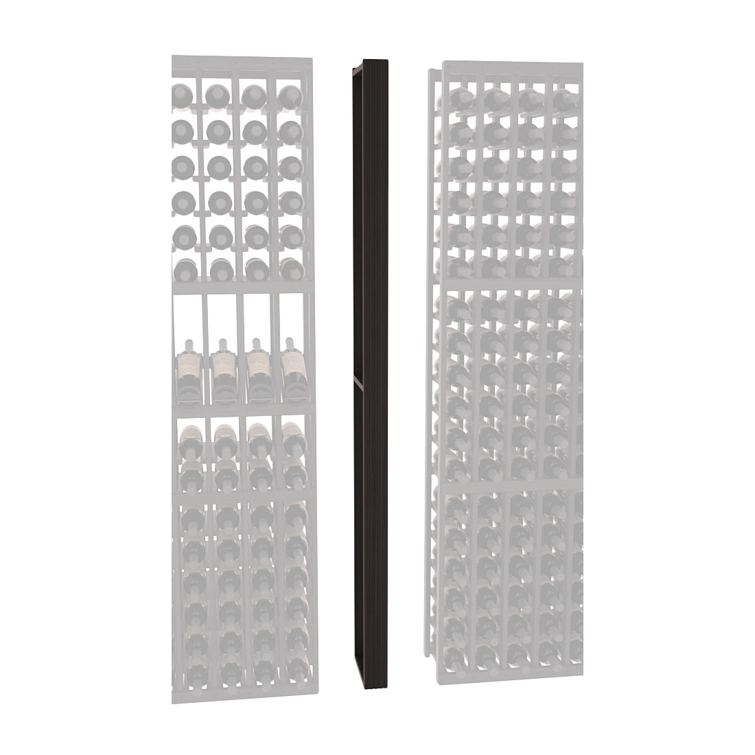 InstaCellar - Fluted Column Spacer in Premium Redwood Black stained with WineSafe™ Satin Sealant