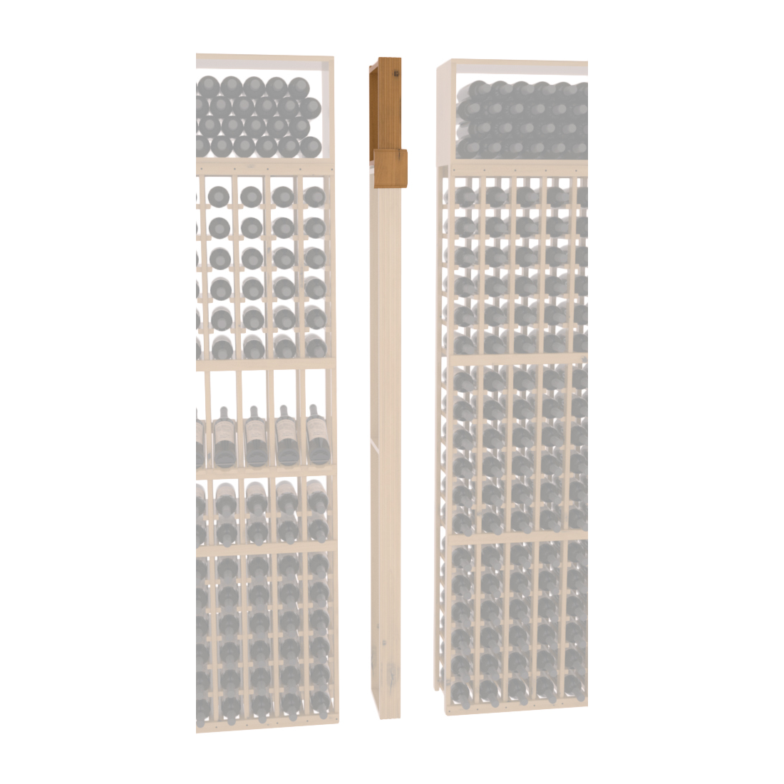 InstaCellar - Fluted Column Extender in Knotty Alder Oak stained with WineSafe™ Satin Sealant