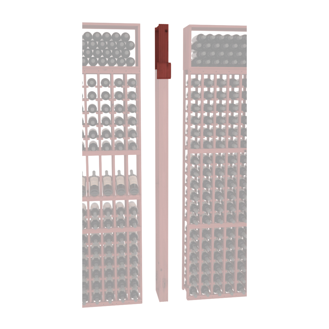 InstaCellar - Fluted Column Extender in Knotty Alder Cherry stained without WineSafe™ Satin Sealant