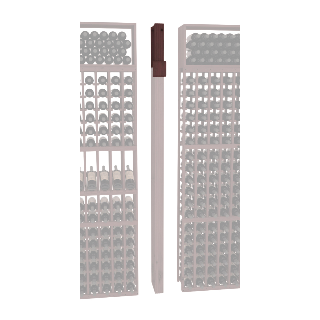 InstaCellar - Fluted Column Extender in Knotty Alder Walnut stained without WineSafe™ Satin Sealant