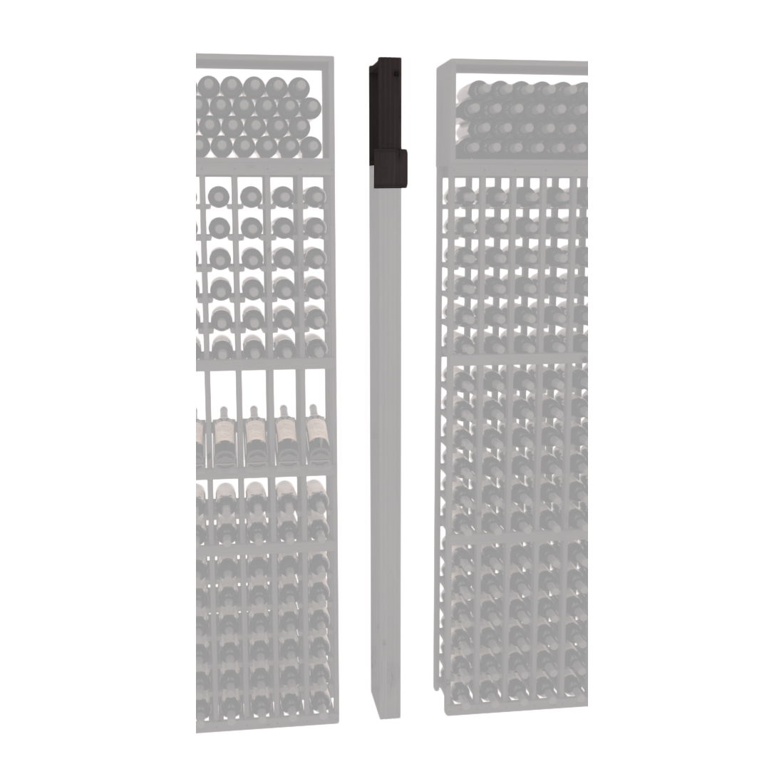 InstaCellar - Fluted Column Extender in Knotty Alder Black stained without WineSafe™ Satin Sealant