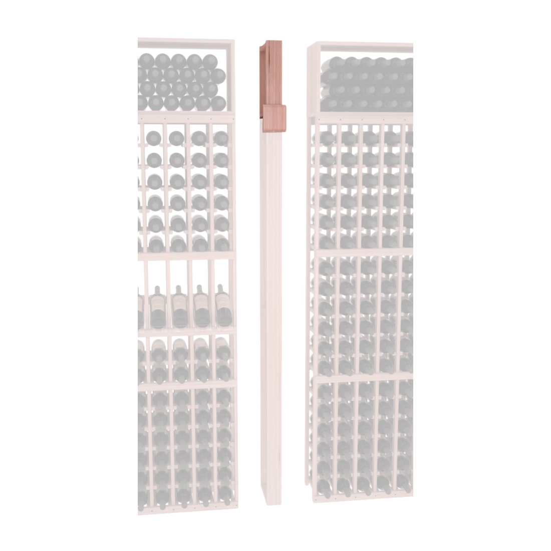 InstaCellar - Fluted Column Extender in Grand Mahogany Unstained without WineSafe™ Satin Sealant