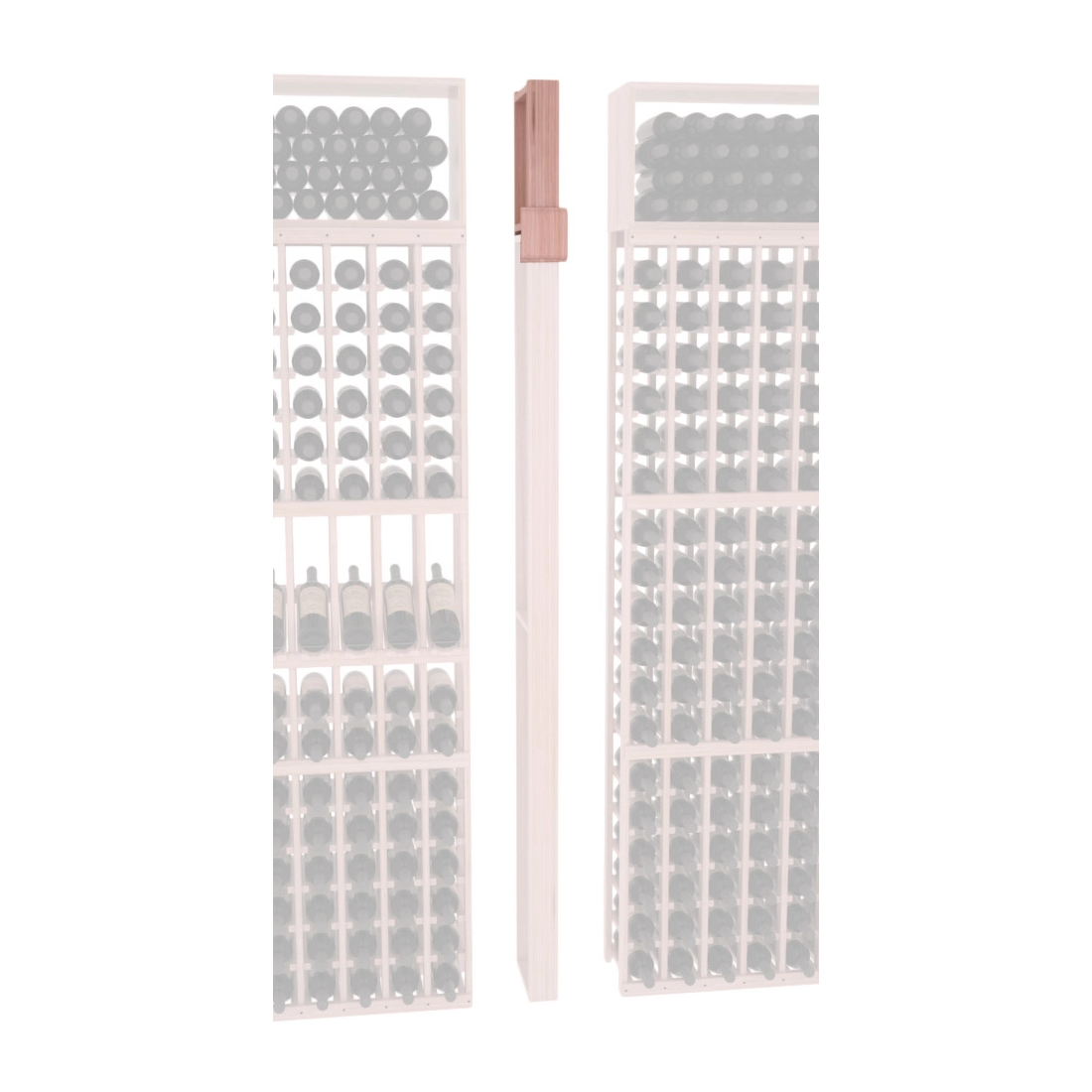 InstaCellar - Fluted Column Extender in Grand Mahogany Unstained with WineSafe™ Satin Sealant