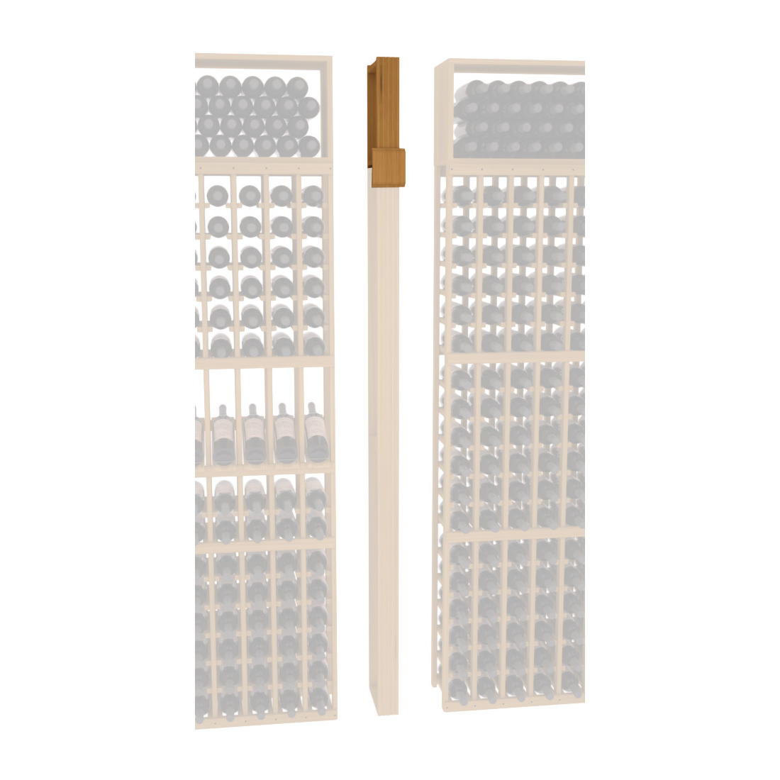 InstaCellar - Fluted Column Extender in Grand Mahogany Oak stained without WineSafe™ Satin Sealant