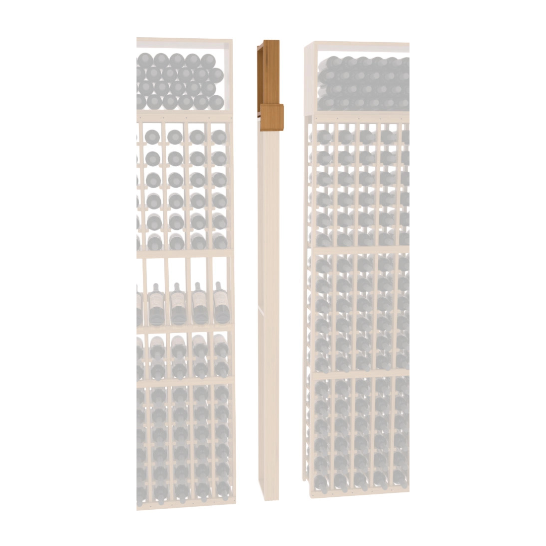 InstaCellar - Fluted Column Extender in Grand Mahogany Oak stained with WineSafe™ Satin Sealant