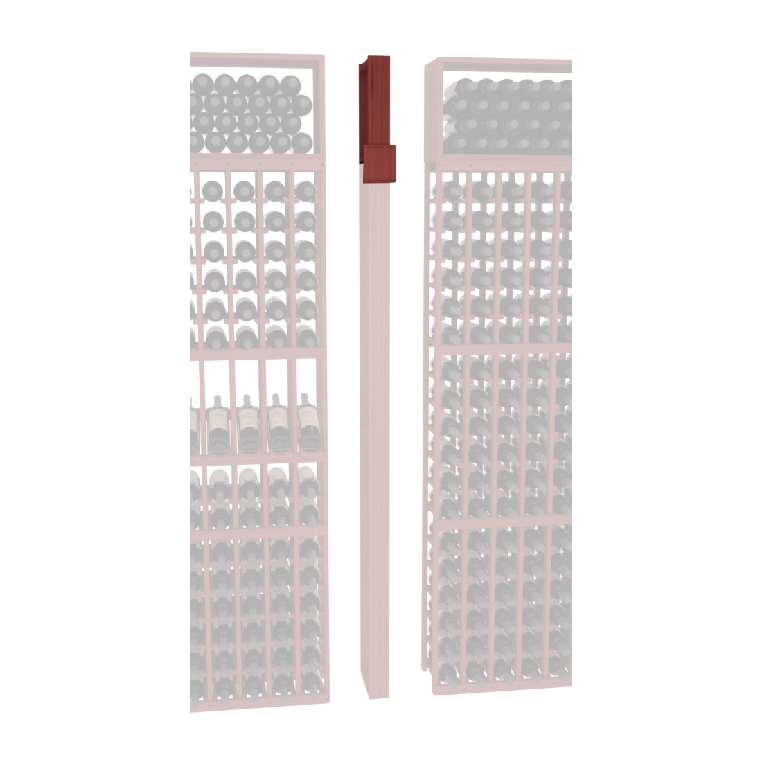 InstaCellar - Fluted Column Extender in Grand Mahogany Cherry stained without WineSafe™ Satin Sealant