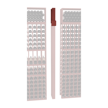 InstaCellar - Fluted Column Extender in Grand Mahogany Cherry stained without WineSafe™ Satin Sealant