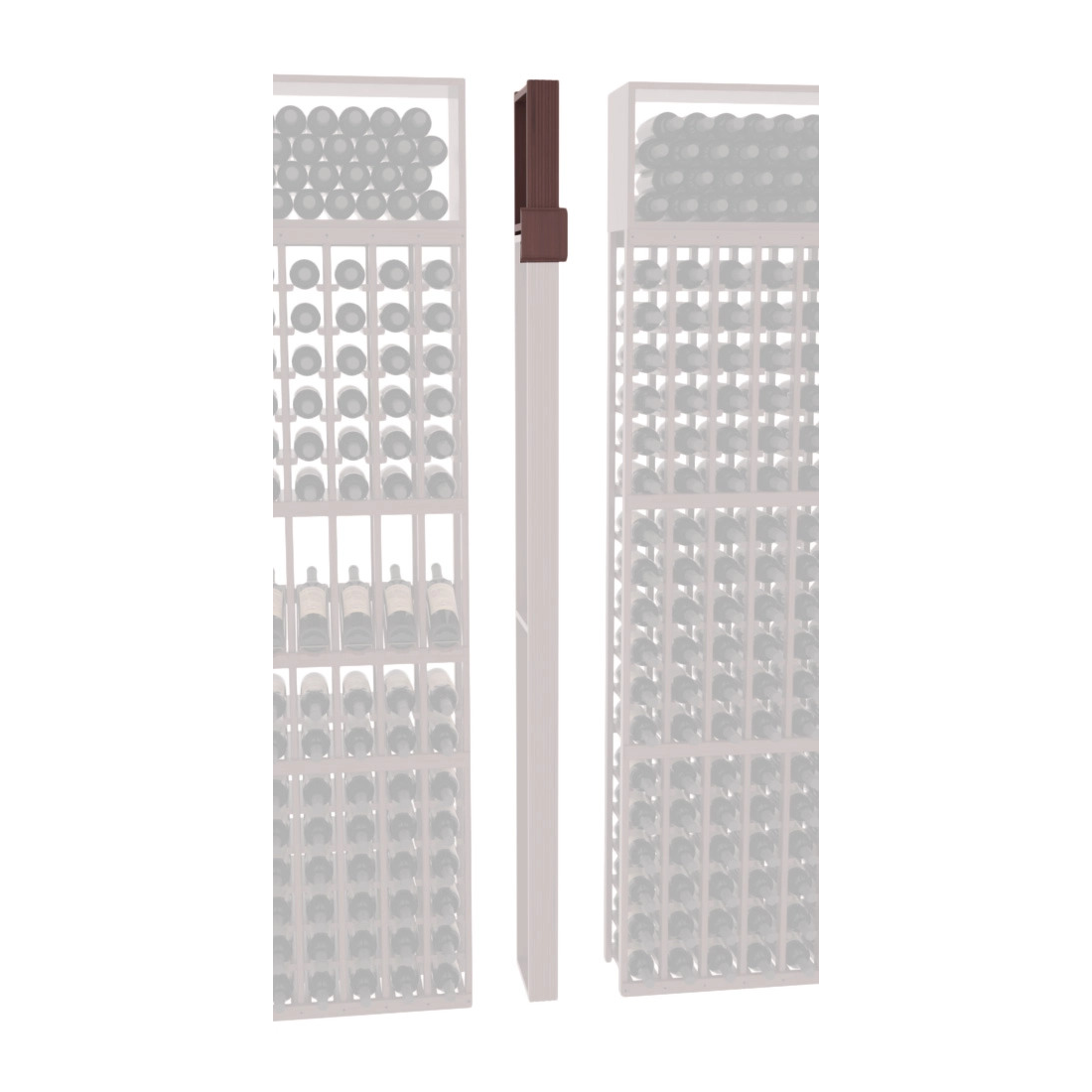 InstaCellar - Fluted Column Extender in Grand Mahogany Walnut stained with WineSafe™ Satin Sealant