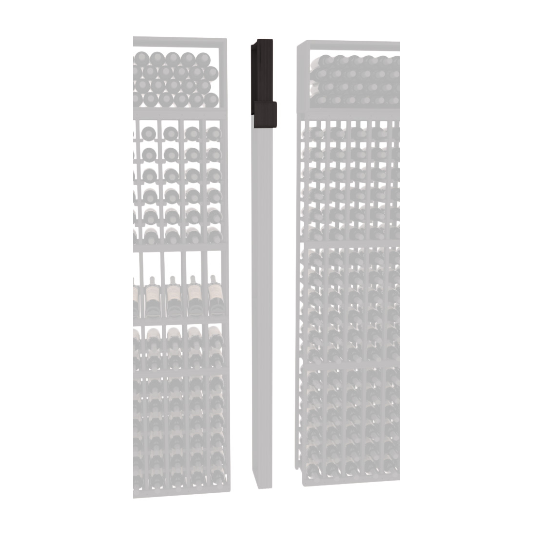 InstaCellar - Fluted Column Extender in Grand Mahogany Black stained without WineSafe™ Satin Sealant