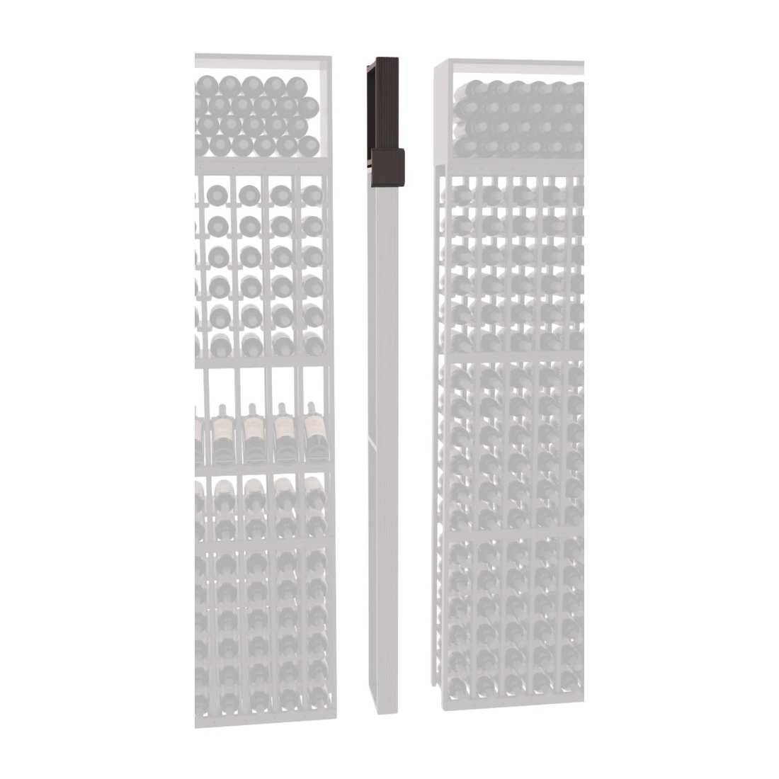 InstaCellar - Fluted Column Extender in Grand Mahogany Black stained with WineSafe™ Satin Sealant