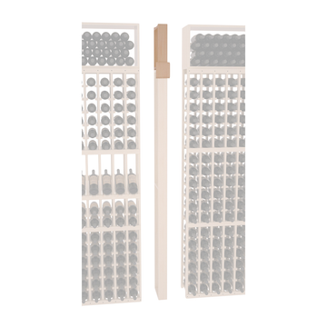 InstaCellar - Fluted Column Extender in Ponderosa Pine Unstained with WineSafe™ Satin Sealant