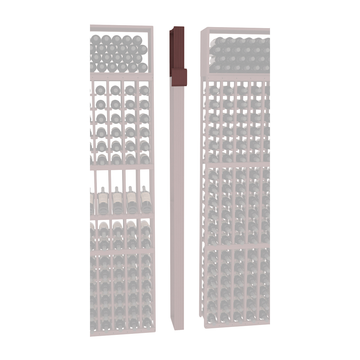 InstaCellar - Fluted Column Extender in Ponderosa Pine Walnut stained without WineSafe™ Satin Sealant