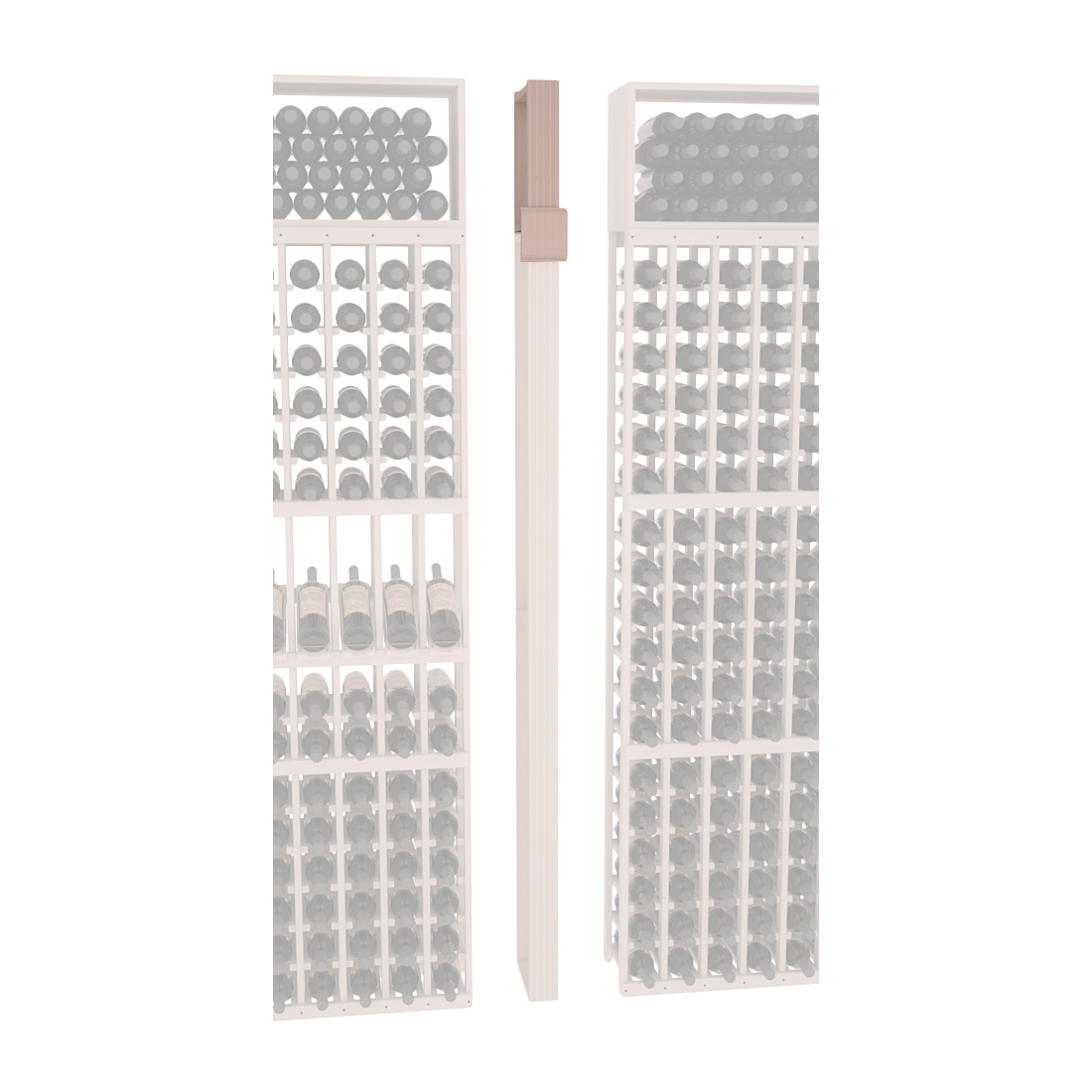 InstaCellar - Fluted Column Extender in Ponderosa Pine Greywash stained without WineSafe™ Satin Sealant