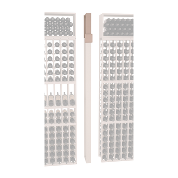 InstaCellar - Fluted Column Extender in Ponderosa Pine Greywash stained without WineSafe™ Satin Sealant