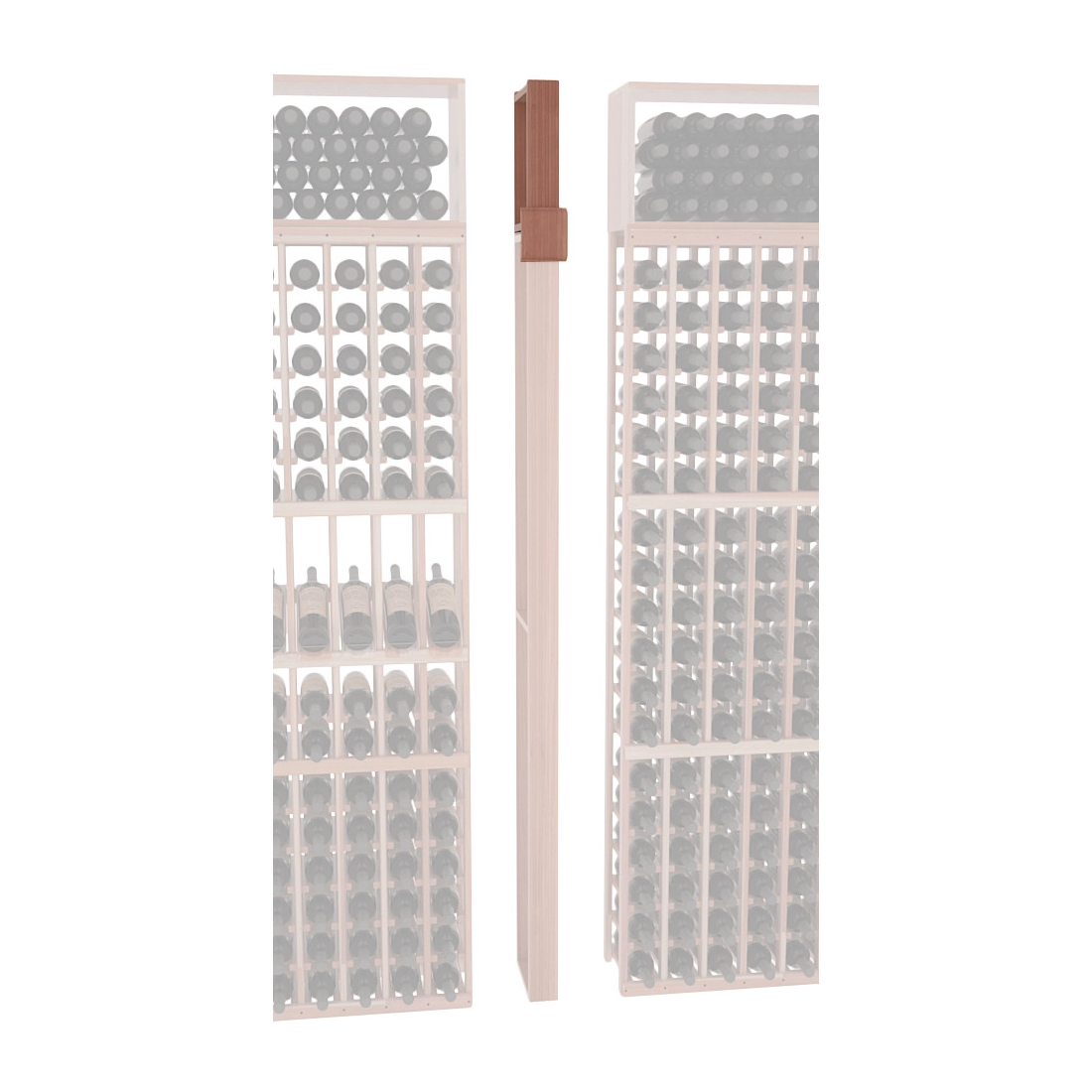 InstaCellar - Fluted Column Extender in Premium Redwood Unstained with WineSafe™ Satin Sealant