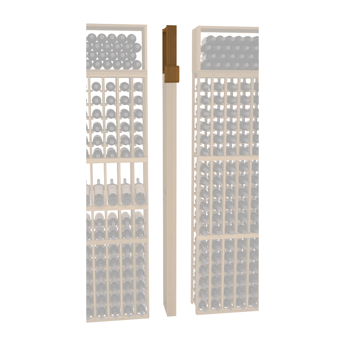 InstaCellar - Fluted Column Extender in Premium Redwood Oak stained without WineSafe™ Satin Sealant