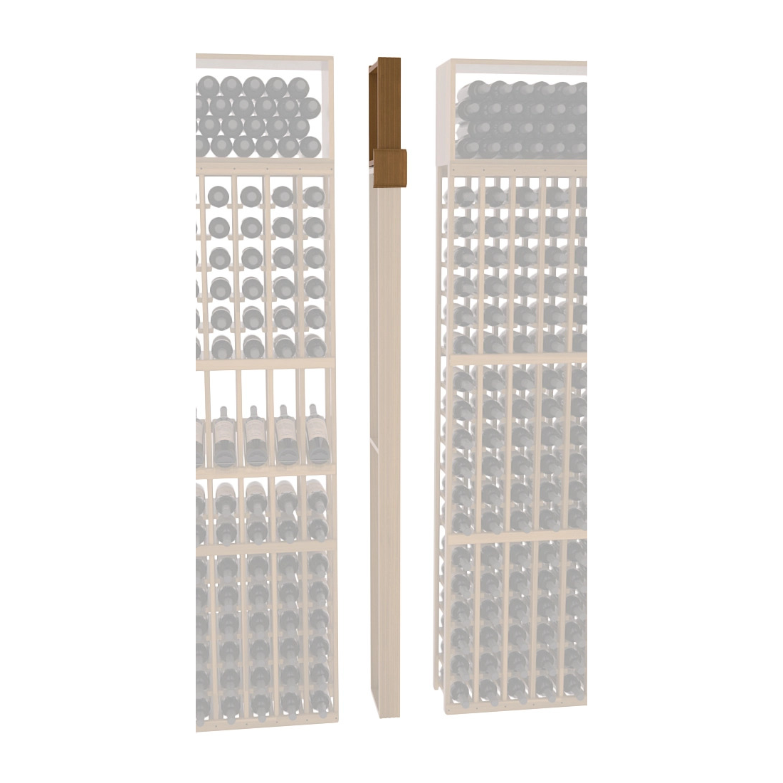 InstaCellar - Fluted Column Extender in Premium Redwood Oak stained with WineSafe™ Satin Sealant