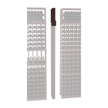 InstaCellar - Fluted Column Extender in Premium Redwood Walnut stained without WineSafe™ Satin Sealant