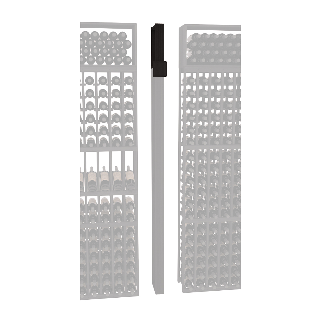 InstaCellar - Fluted Column Extender in Premium Redwood Black stained without WineSafe™ Satin Sealant