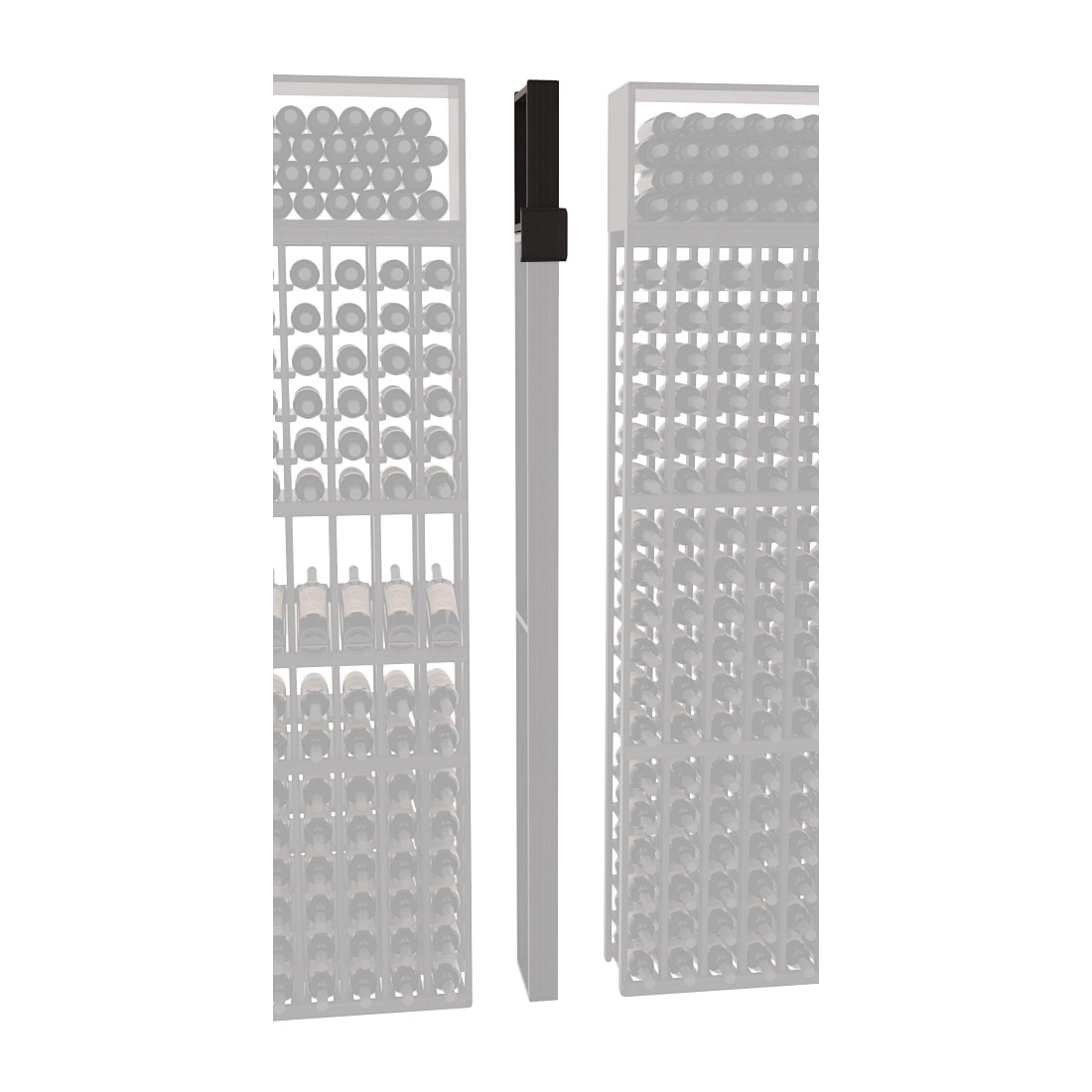 InstaCellar - Fluted Column Extender in Premium Redwood Black stained with WineSafe™ Satin Sealant